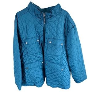 Woman Within Light Weight Quilted Puffer Coat